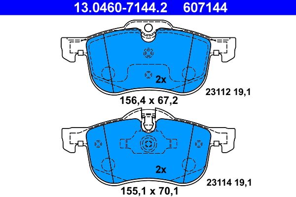 ATE 13.0460-7144.2 Brake Pad Set, disc brake
