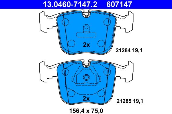 ATE 13.0460-7147.2 Brake Pad Set, disc brake