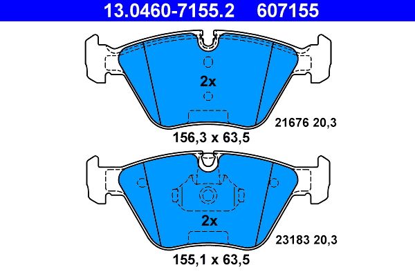 ATE 13.0460-7155.2 Brake Pad Set, disc brake