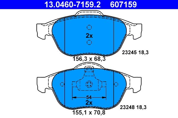 ATE 13.0460-7159.2 Brake Pad Set, disc brake