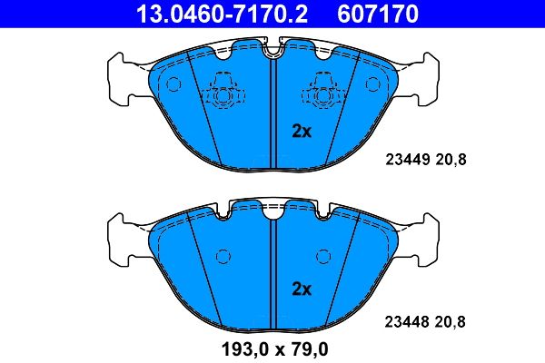 ATE 13.0460-7170.2 Brake Pad Set, disc brake