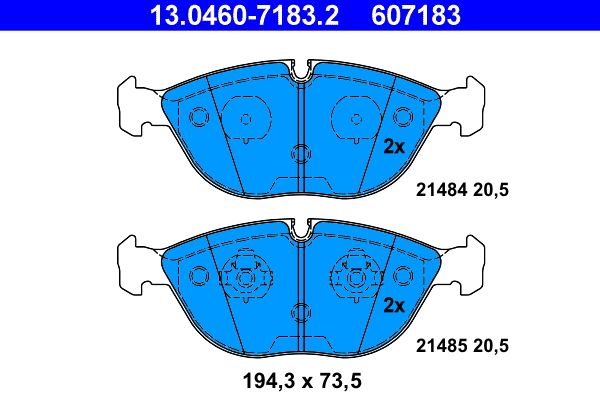 ATE 13.0460-7183.2 Brake Pad Set, disc brake