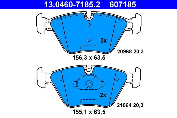 ATE 13.0460-7185.2 Brake Pad Set, disc brake