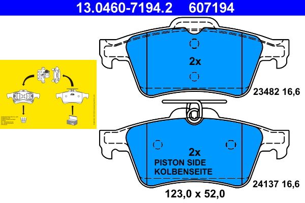 ATE 13.0460-7194.2 Brake Pad Set, disc brake