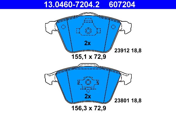 ATE 13.0460-7204.2 Brake Pad Set, disc brake