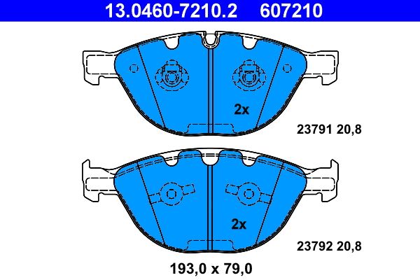 ATE 13.0460-7210.2 Brake Pad Set, disc brake
