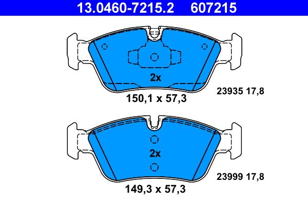 ATE 13.0460-7215.2 Brake Pad Set, disc brake