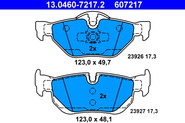 ATE 13.0460-7217.2 Brake Pad Set, disc brake