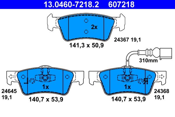 ATE 13.0460-7218.2 Brake Pad Set, disc brake