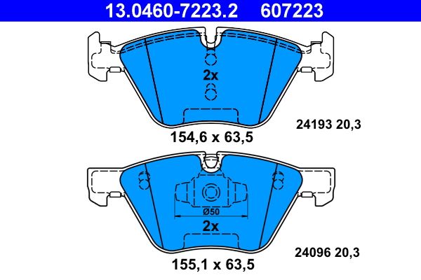 ATE 13.0460-7223.2 Brake Pad Set, disc brake