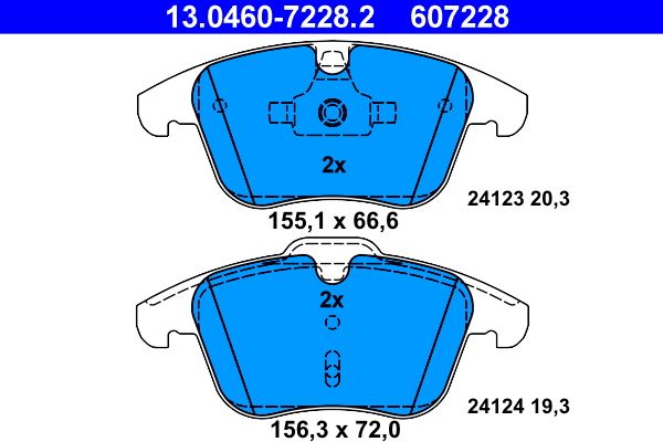 ATE 13.0460-7228.2 Brake Pad Set, disc brake