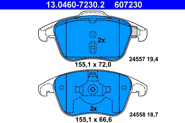 ATE 13.0460-7230.2 Brake Pad Set, disc brake