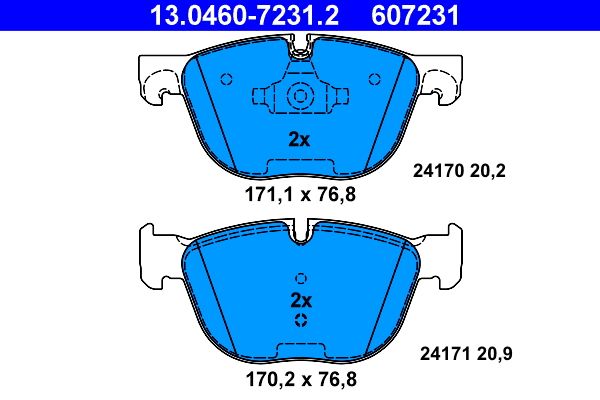 ATE 13.0460-7231.2 Brake Pad Set, disc brake