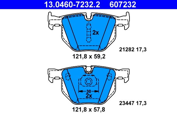 ATE 13.0460-7232.2 Brake Pad Set, disc brake