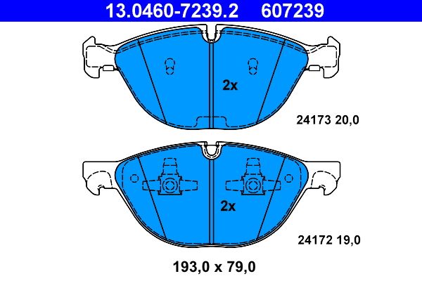 ATE 13.0460-7239.2 Brake Pad Set, disc brake