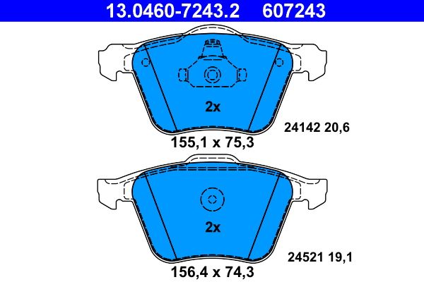 ATE 13.0460-7243.2 Brake Pad Set, disc brake
