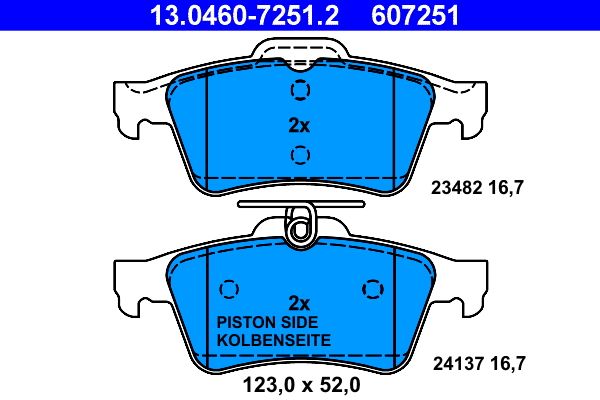 ATE 13.0460-7251.2 Brake Pad Set, disc brake