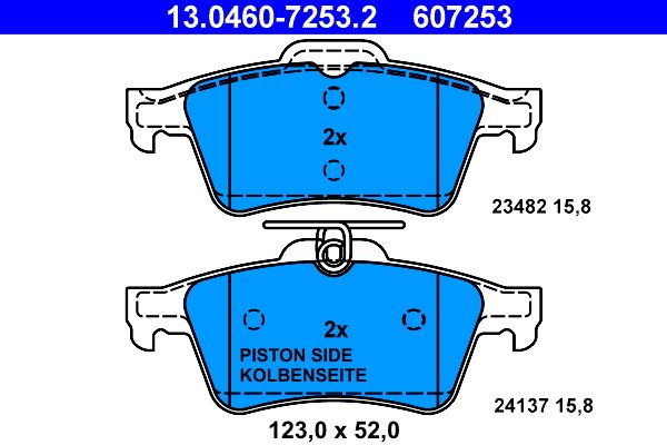ATE 13.0460-7253.2 Brake Pad Set, disc brake