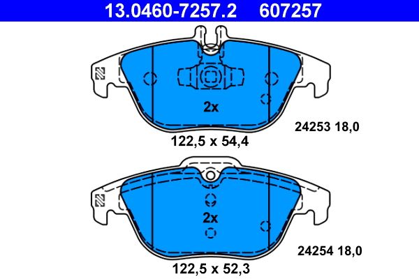 ATE 13.0460-7257.2 Brake Pad Set, disc brake