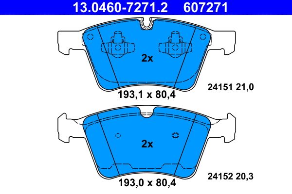 ATE 13.0460-7271.2 Brake Pad Set, disc brake