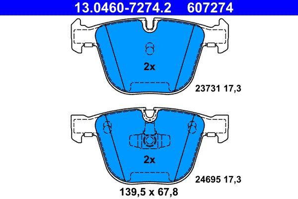 ATE 13.0460-7274.2 Brake Pad Set, disc brake