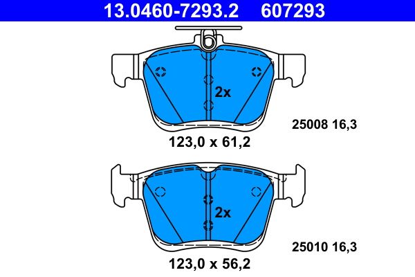 ATE 13.0460-7293.2 Brake Pad Set, disc brake