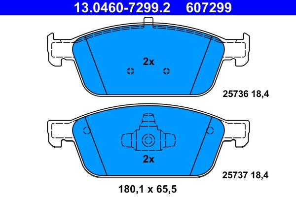 ATE 13.0460-7299.2 Brake Pad Set, disc brake