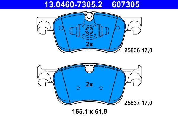 ATE 13.0460-7305.2 Brake Pad Set, disc brake