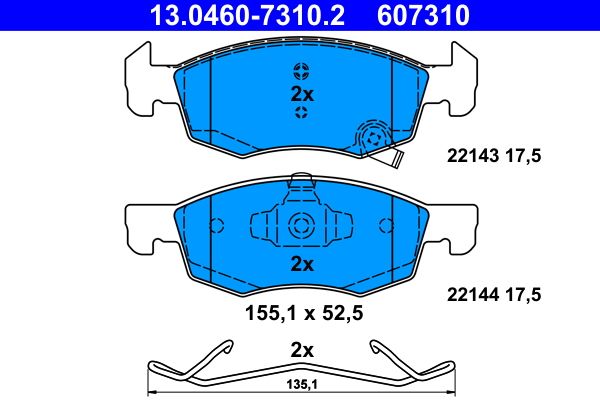 ATE 13.0460-7310.2 Brake Pad Set, disc brake