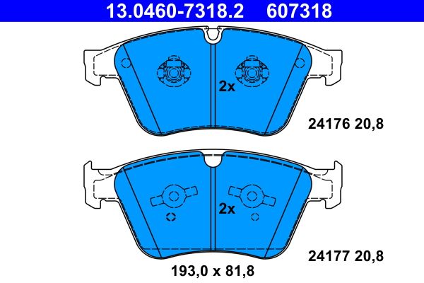 ATE 13.0460-7318.2 Brake Pad Set, disc brake