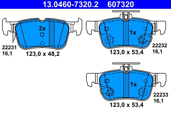 ATE 13.0460-7320.2 Brake Pad Set, disc brake