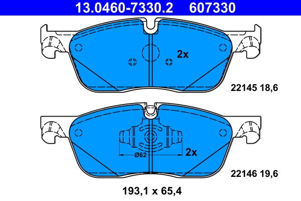 ATE 13.0460-7330.2 Brake Pad Set, disc brake
