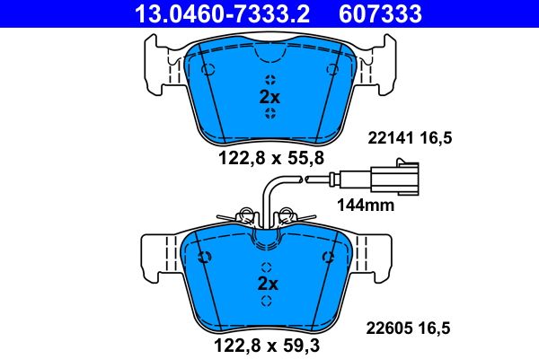 ATE 13.0460-7333.2 Brake Pad Set, disc brake