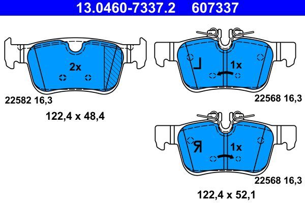 ATE 13.0460-7337.2 Brake Pad Set, disc brake
