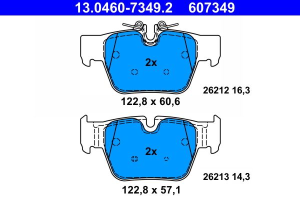 ATE 13.0460-7349.2 Brake Pad Set, disc brake
