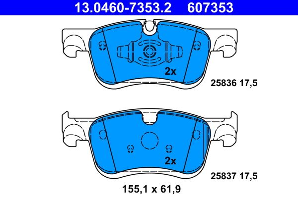 ATE 13.0460-7353.2 Brake Pad Set, disc brake