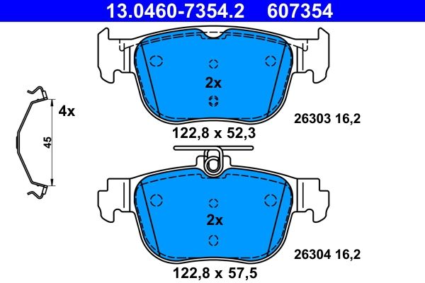 ATE 13.0460-7354.2 Brake Pad Set, disc brake
