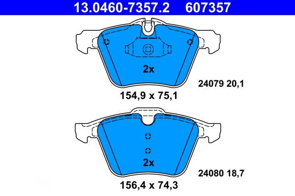 ATE 13.0460-7357.2 Brake Pad Set, disc brake