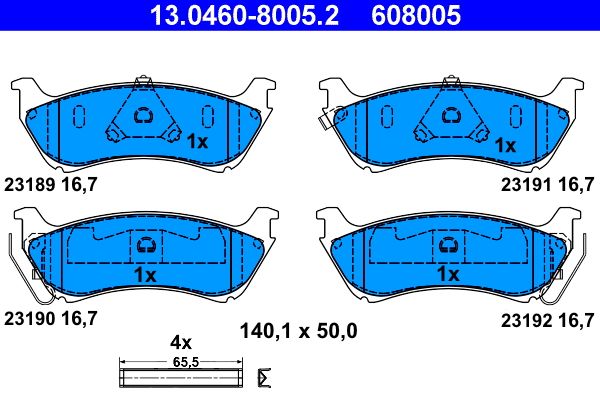 ATE 13.0460-8005.2 Brake Pad Set, disc brake