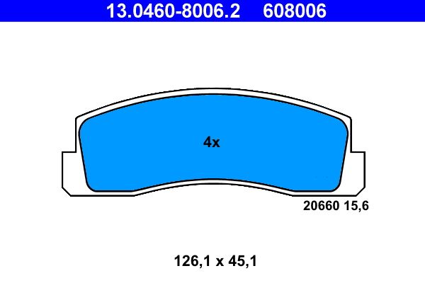 ATE 13.0460-8006.2 Brake Pad Set, disc brake