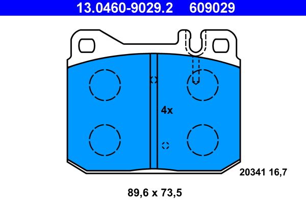 ATE 13.0460-9029.2 Brake Pad Set, disc brake