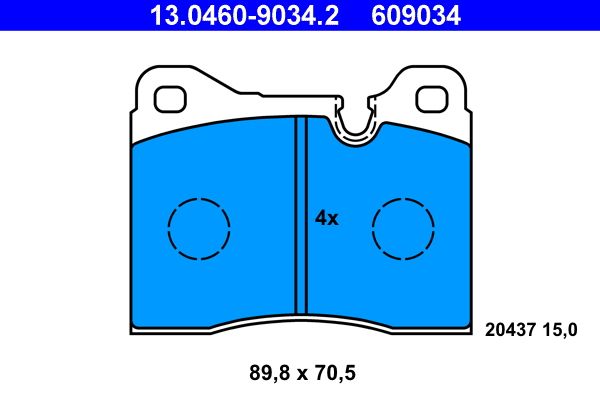 ATE 13.0460-9034.2 Brake Pad Set, disc brake
