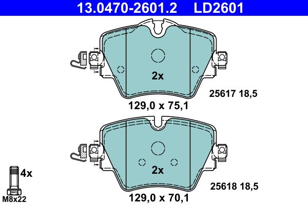 ATE 13.0470-2601.2 Brake Pad Set, disc brake