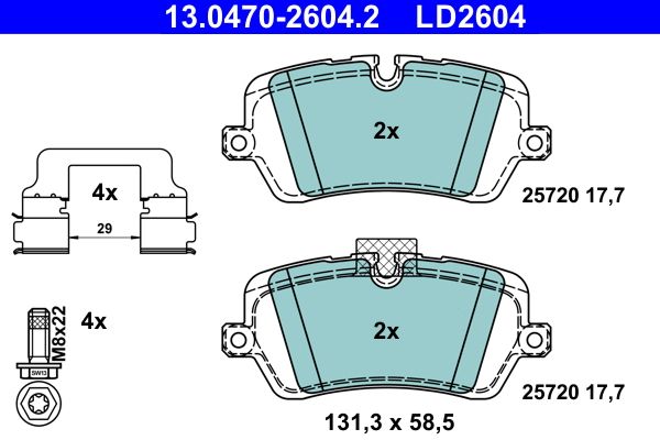 ATE 13.0470-2604.2 Brake Pad Set, disc brake