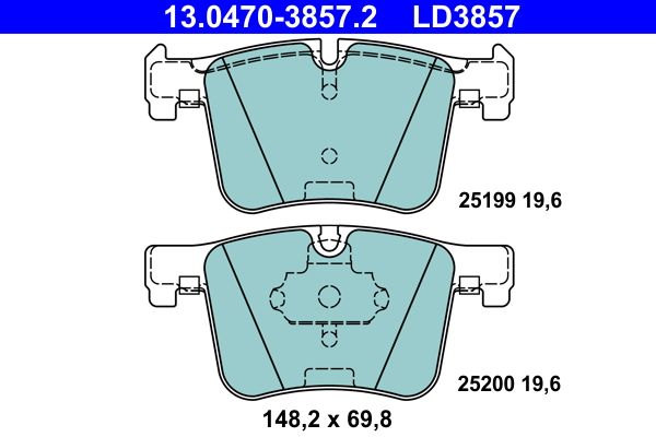 ATE 13.0470-3857.2 Brake Pad Set, disc brake