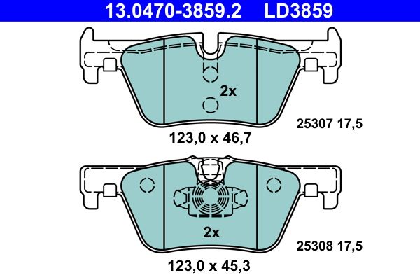 ATE 13.0470-3859.2 Brake Pad Set, disc brake