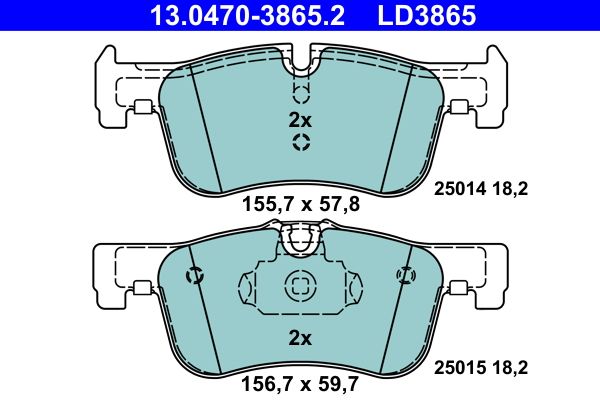 ATE 13.0470-3865.2 Brake Pad Set, disc brake