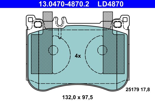 ATE 13.0470-4870.2 Brake Pad Set, disc brake