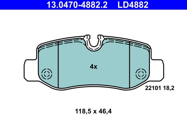 ATE 13.0470-4882.2 Brake Pad Set, disc brake