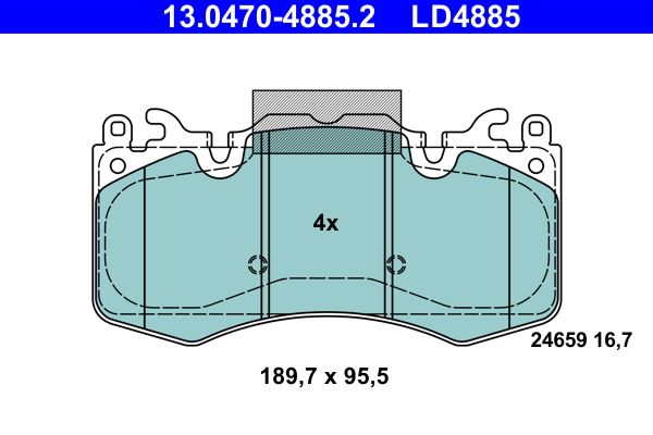 ATE 13.0470-4885.2 Brake Pad Set, disc brake